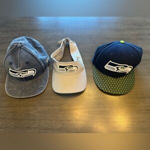 Seattle Seahawks Caps and Visor Set